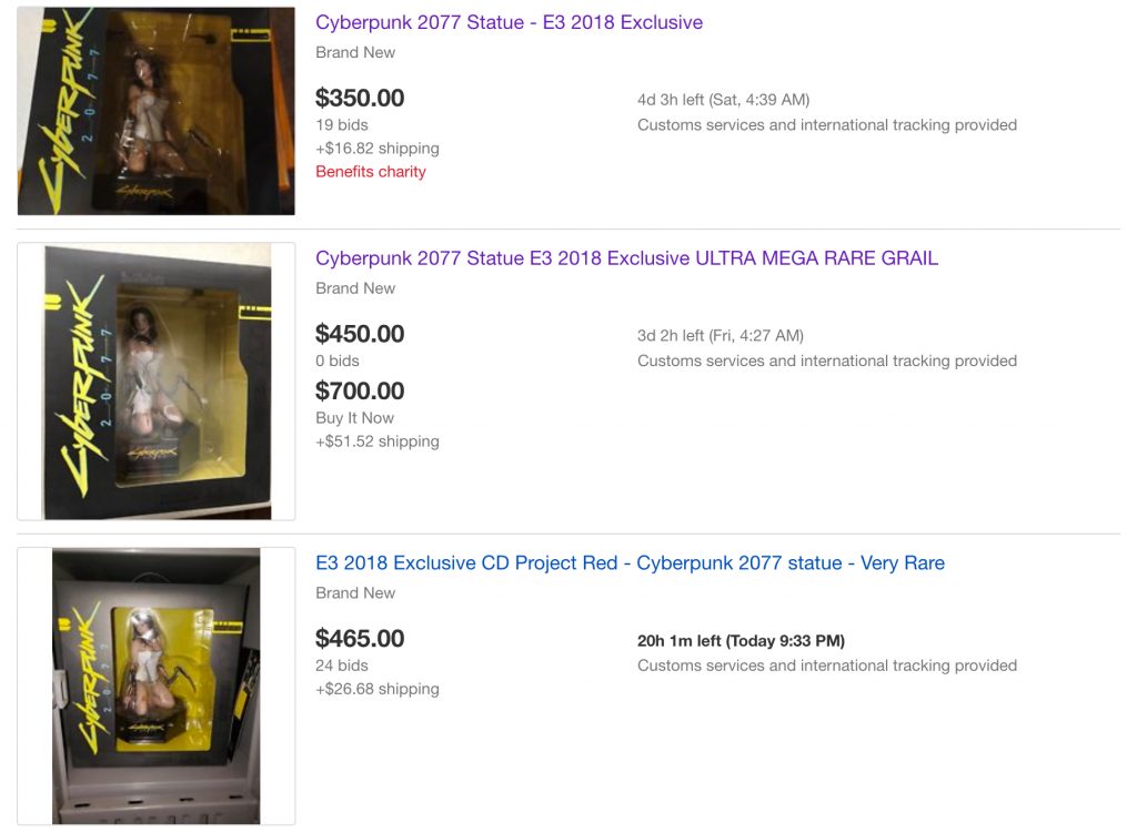 Exclusive Cyberpunk 2077 E3 Figurine Selling For $700 On eBay