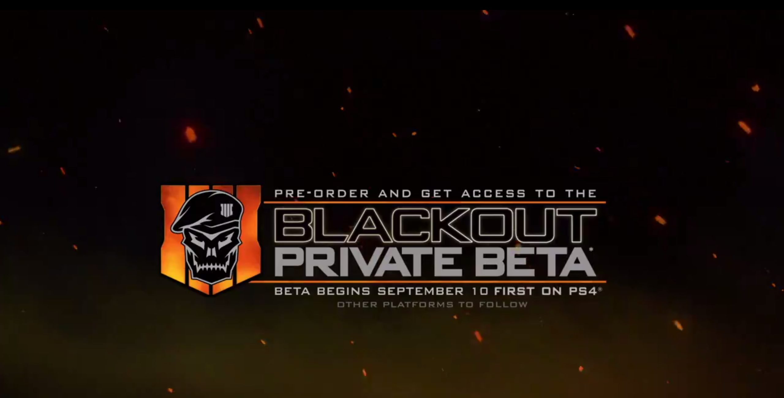 Call of Duty: Black Ops 4 Blackout Battle Royale Beta Starts Sept. 10th