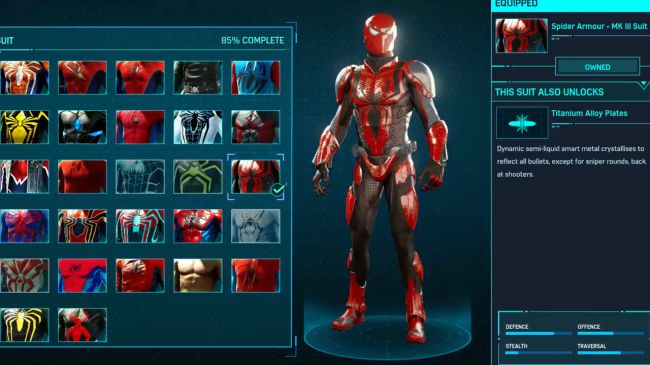 spider man ps 4 Spider Armour MK III Suit