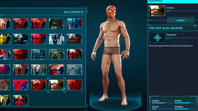 spider man Undies Suit