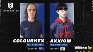 Colourhex和Axxiom加入波士頓隊