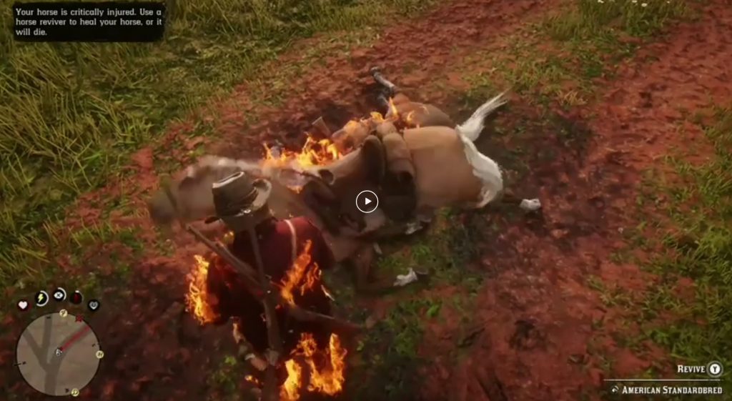 Horses Are Bursting Into Flames In Red Dead Redemption 2