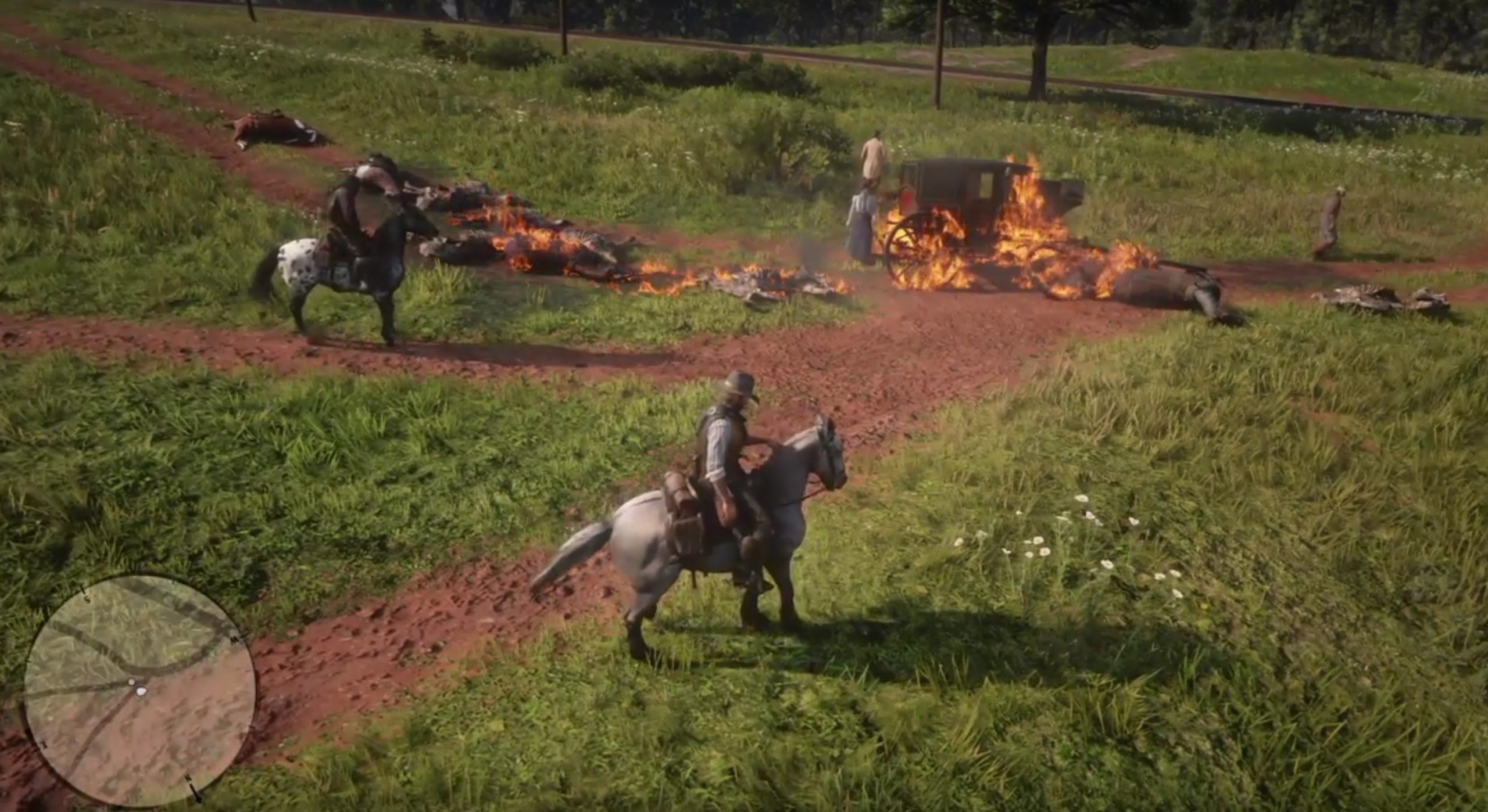 Horses Are Bursting Into Flames In Red Dead Redemption 2