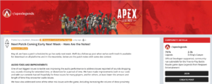 《Apex英雄》更新週報：遊戲品質提高、音效 / 傷害無效等多項錯誤修正