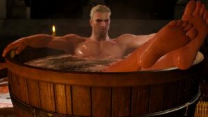 《巫師 3 ：狂獵》傑洛特洗澡雕像即將發售，黃色小鴨超級可愛！